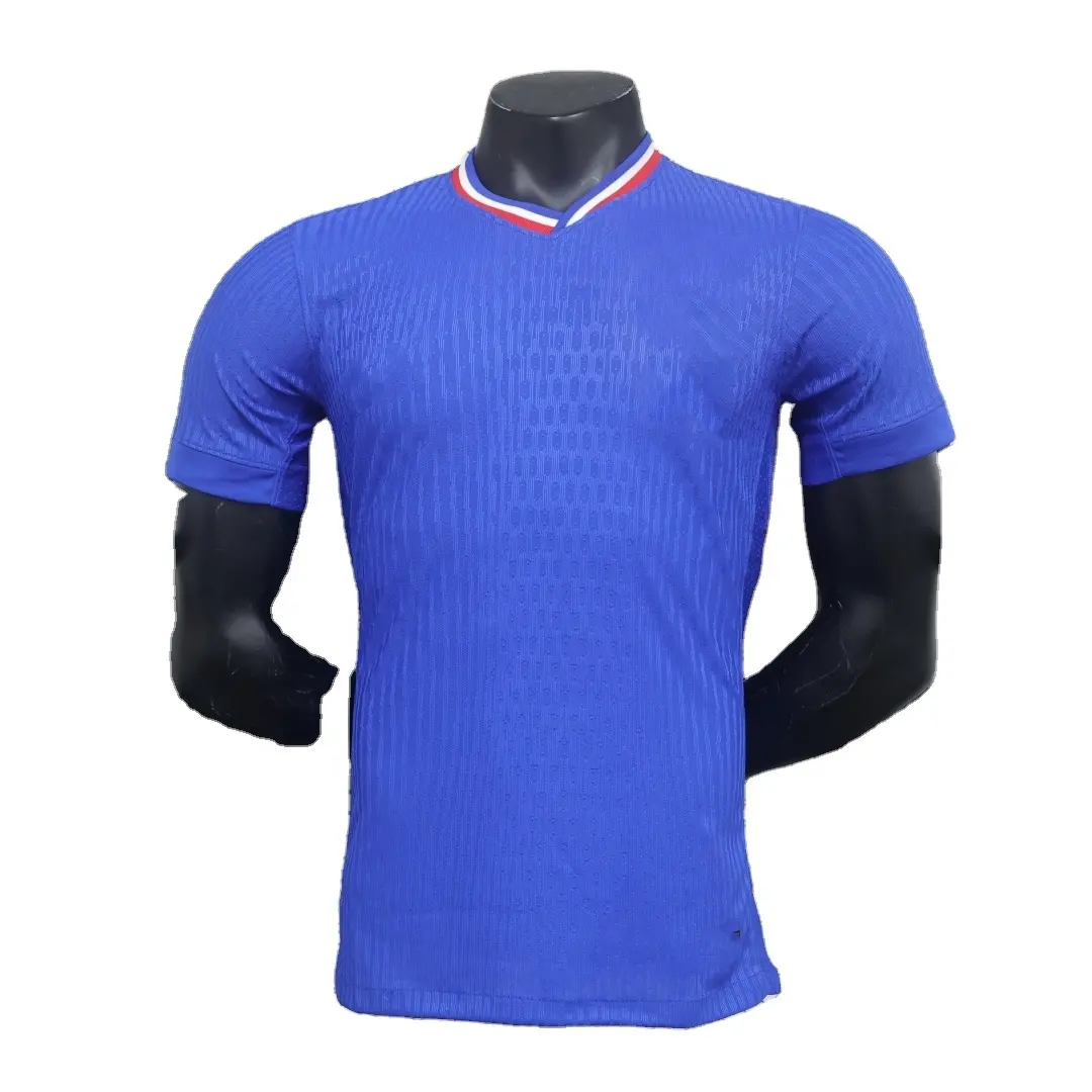 Nieuw Aangekomen Custom Blue Player Versie Nationale Team Serie Thailand Kwaliteit Thuis Frankrijk Voetbal Jersey