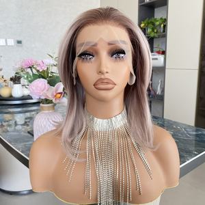 Perruque Courte Ondulée pour Femme, Racine Brune, Perruque Synthétique Ondulée Naturelle Résistante à la Chaleur avec Dentelle 13x4 pour Fête et Style Tendance - Product Image 5