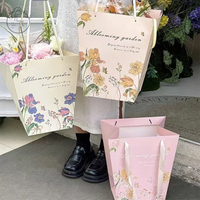Boîtes à fleurs en papier d'art de luxe de haute qualité, ruban, matériaux recyclés, bouquets personnalisables, arrangement, impression offset