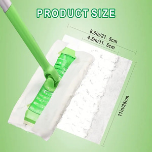 Recharges de tampons électrostatiques jetables non tissés épaissis <span class=keywords><strong>pour</strong></span> balai à poussière, feuilles de dépoussiérage <span class=keywords><strong>pour</strong></span> poils d'animaux, poussière et squames - Product Image 5