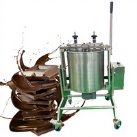 Moulin à chocolat en acier inoxydable, mélangeur, machine à moudre, moulin à pierres, capacité 25L-100L, 220/380V, garantie 1 an