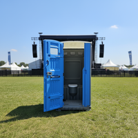 Toilettes portables de haute qualité, économiques, en HDPE, pour chantier, avec lavabo et grand réservoir de déchets
