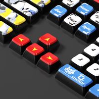 Ensemble de 118 touches de clavier robotiques Mecha PBT, profil XDA, sublimation par transfert, translucides sur quatre côtés, touches de clavier mécaniques personnalisées