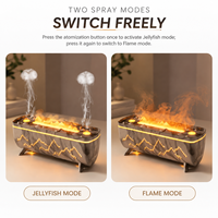 Diffuseur d'arômes intelligent à effet flamme, machine d'aromathérapie de bureau avec télécommande