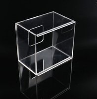 Boîte de présentation en acrylique transparente personnalisée, anti-poussière, avec couvercle et feuilles de plastique pour le rangement de jouets et de dioramas
