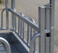 Grille d'alimentation carrée en métal galvanisé avec toit, 12 places d'alimentation, grille de palissade arrondie pour moutons