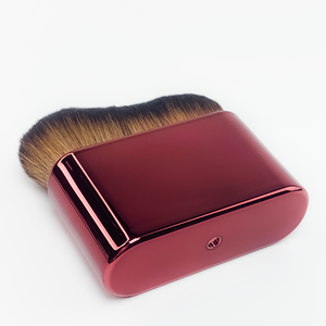 <span class=keywords><strong>Pinceau</strong></span> <span class=keywords><strong>Kabuki</strong></span> plat multifonctionnel écologique personnalisé pour le corps et le visage, manche en plastique, pour fond de teint et blush - Product Image 3