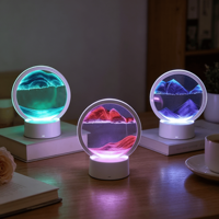 Lampe de chevet LED dynamique 3D à sable mouvant, tableau de sable mouvant pour chambre à coucher – Meilleure vente