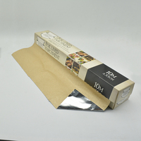 Papier sulfurisé biodégradable en rouleau, revêtu d'un côté, anti-corrosion, en pâte de bois, avec feuille d'aluminium, pour cuisson et pâtisserie