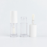 Conteneurs de brillant à lèvres ronds rechargeables de couleur Diy Tube Design de mode Petg Mini conteneurs de brillant à lèvres