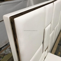 Modernes Luxus Hot Sale Komfortables Schlafzimmer-Möbelset mit Metallbeinen, Grau-Massivholzrahmen und Leder-Stauraumbetten