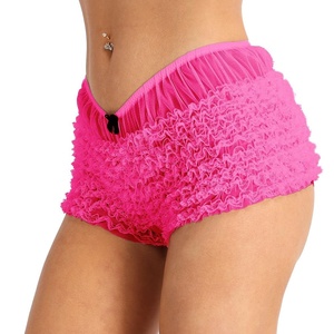 King Mcgreen Star New Arrival Women Sexy <strong>Frilly</strong> Lace Ruffle <strong>Shorts</strong> Bloomers Knickers Panties Bow <strong>Shorts</strong> - Product Image 5
