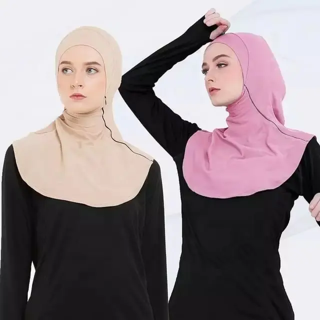 人気商品通気性スカーフ滑り止め伸縮性スカーフイスラム教徒の女性メッシュフルカバースポーツヒジャーブ最新スカーフデザイン25個