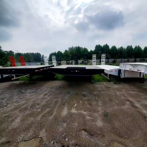 Remorque surbaissée à 3 essieux 80T 100T à plateau plat, très demandée, à vendre - Product Image 4