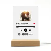 Özel romantik hediyeler DIY akrilik Led müzik Spotify plak işıkları ile