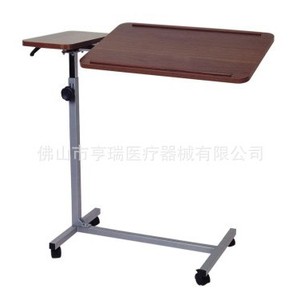 Henry Hospital Bedside <b>Table</b> MDF Rectangle <b>Adjustable</b> Height Medical Bed Accessories - Product Image 1