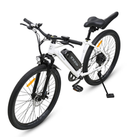 VTT électrique TXED, nouveau design, cadre en acier, couleur blanche, 7 vitesses, 36V/250W, frein à disque mécanique, écran LCD.