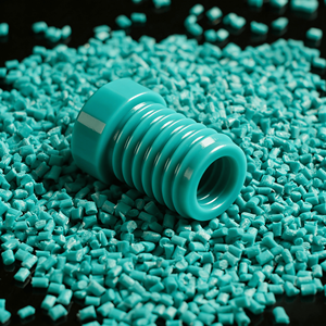 Turquoise Granular <b>Plastic</b> <b>Pellets</b> Injection Molding Grade General Purpose PA6 GF40 Reinforced Resin Material - Product Image 5