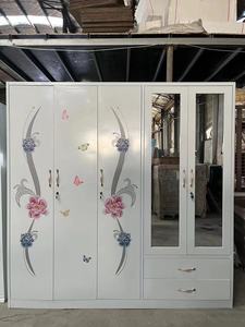 Armoire avec Tiroirs et Penderie 5 Portes Verrouillable en Acier Personnalisée pour Rangement de Bureau, <span class=keywords><strong>Meuble</strong></span> de Rangement et Placard de Chambre - Product Image 4