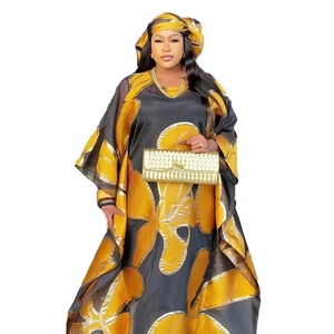 Robe africaine exquise, ensemble deux pièces, vêtements pour femmes africaines avec <span class=keywords><strong>un</strong></span> foulard <span class=keywords><strong>boubou</strong></span> pour femme africaine - Product Image 1