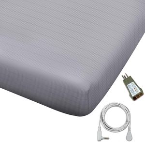 95% tinh khiết bông + 5% bạc dẫn điện Khăn trải giường màu xám nền tảng được trang bị tấm - Product Image 2