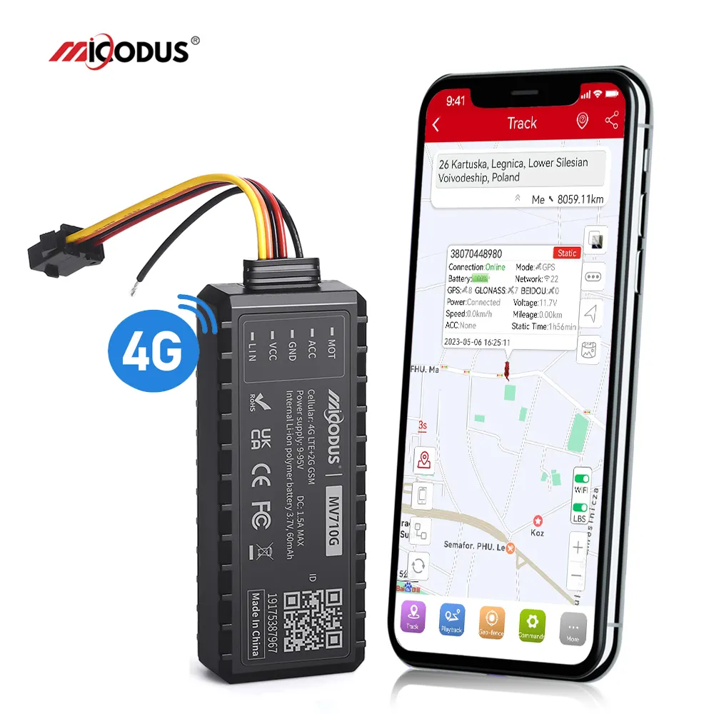 MiCODUS, nuevo localizador de vehículos de gestión de flotas, corte de combustible MV710G 4G, dispositivos de seguimiento de automóviles en tiempo Real, rastreador Gps para motocicleta