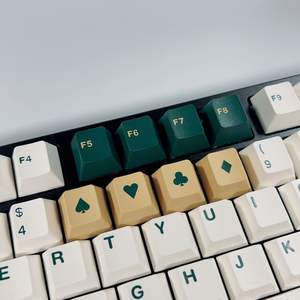 Tecsee Personnalisé Vert/Blanc Keycaps ABS Dye-Sub Cherry Profile Keyboard Keycaps Avec 6.25u 7u Spacebar Entrer Keys - Product Image 5