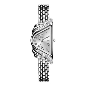 Reloj de Cuarzo con Incrustaciones de Diamantes de Imitación para Mujer, Diseño de Alta Gama, Estilo Minimalista con Correa de Acero - Product Image 5