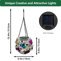 Lumière solaire de jardin LED lustre extérieur grilles de fer solaire jardin cour décoratif sacoche IP65 étanche élégant