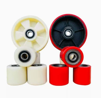 Roue en polyuréthane hydraulique à poussée manuelle, accessoires de roue pour chariot électrique à fourche, roue complète manuelle