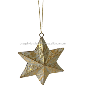 Nueva llegada árbol decoración de METAL negro y diseño de plata estrella de Navidad decoración interior ornamento colgante - Product Image 6