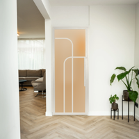 Porte en acier et verre de style industriel moderne pour appartement et villa