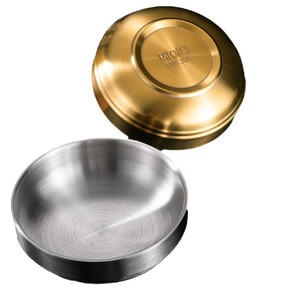 Set di posate di lusso in acciaio inossidabile 6 pezzi oro/argento con piattino/schettiera a 3 scomparti, cucchiai, piatti rotondi, bicchieri e bacchette - Product Image 3