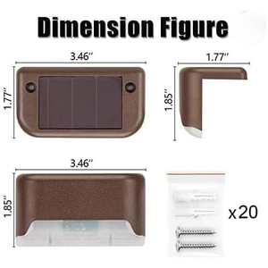 Solar Deck <b>Lights</b> Solar Step <b>Lights</b> Outdoor Waterproof Led Solar Fence Lamp <b>for</b> Patio Stairs Garden <b>Pathway</b> Step Yard - Product Image 5