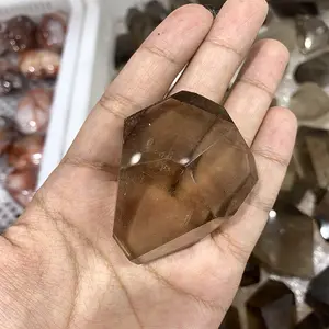 Wholesale Natural Smoky Quartz Crystal Freeform Faceted large raw smoky quartz rough