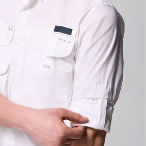 Camisa de pesca con capucha y botones, de nailon liso con camuflaje, con logo, estilo aborigen, para trucha coral, de Navidad. - Product Image 5