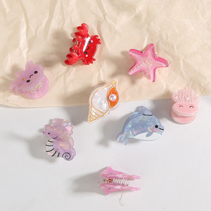 Mini <span class=keywords><strong>pince</strong></span> à <span class=keywords><strong>cheveux</strong></span> en acétate, motifs étoile de mer, homard, pieuvre, conque, baleine, dauphin, hippocampe, <span class=keywords><strong>crabe</strong></span>, accessoires pour <span class=keywords><strong>cheveux</strong></span> - Product Image 4