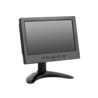Mini Monitor LCD de 7 Pulgadas con Pantalla de 1024x600, Altavoz y Entrada BNC/VGA/AV/HD-MI para Sistema de Cámara CCTV, DVR y DVD