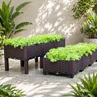 Magic Tools Bac de plantation en plastique Balcogetable spécial pour la culture de légumes en intérieur et en extérieur