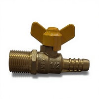 Robinet à boisseau sphérique en laiton DD1021, manuel, OEM, raccord mâle X flexible, poignée papillon, passage pleine largeur, 10 bars, garantie 5 ans