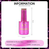 Gel UV HEMA-Free auto-nivelant Hanyinails BIAB pour extension d'ongles, pour salon ou usage domestique, lampe LED, OEM/ODM en gros