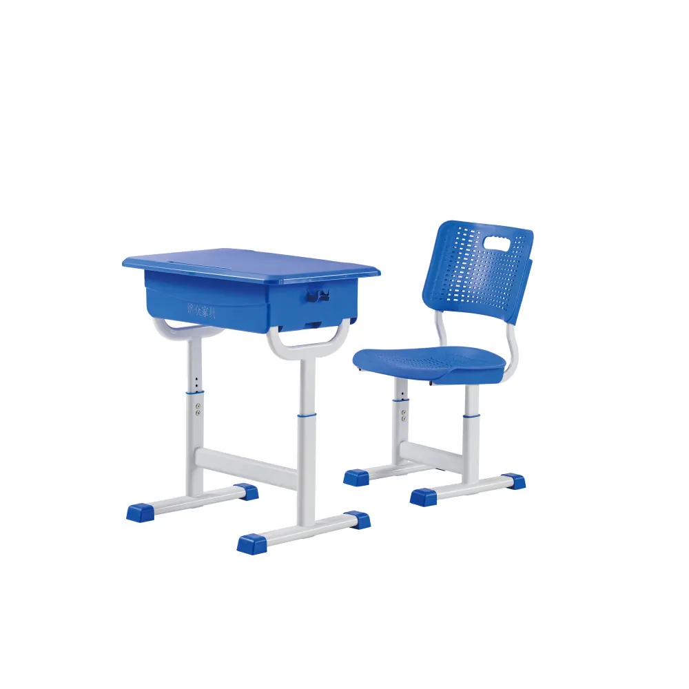 Fourniture d'usine siège en plastique réglable en hauteur bureau et chaise d'école ensemble SD-S-024-1 de meubles pour étudiants