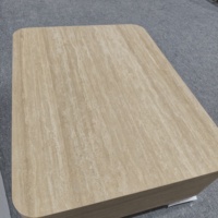 Nordischer Minimalistischer Natürlicher Travertin-Marmor Beistelltische Quadratische Couchtisch-Basen Luxuriöse Moderne Wohnzimmermöbel