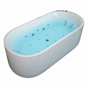 Baignoire spa moderne blanche en acrylique Bain tourbillon autoportant avec massage au jet d'eau pour deux personnes pour hôtels - Product Image 6