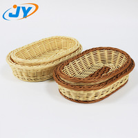 Petit panier en rotin rectangulaire tissé à la main en osier et paille PP pour fruits légumes pain collations pour cadeaux Shopping