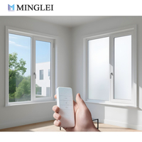 Fenêtre en aluminium à rupture de pont thermique Minglei, triple vitrage intelligent, basculante et pivotante