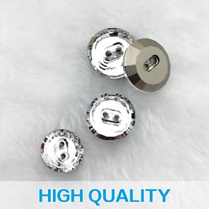 10mm phẳng Top đen đá quý nút 2-lỗ phẳng trở lại tinh thể áo len nút với Rhinestone trang trí mạ kỹ thuật - Product Image 4