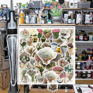 50 Piezas de Adornos Decorativos Removibles de Alta Calidad, Estilo Bouquet, Resistentes al Agua, Ecológicos, con Acabado Mate y Recorte Espejo - Product Image 3