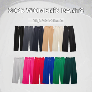 Pantalones de cintura alta de estilo Vintage 2025 para mujer con diseño de costura Joker pantalones de moda con estampado Digital y cremallera Retro - Product Image 2