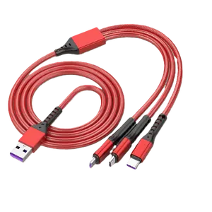 Yüksek kaliteli 1M/2M/3m hızlı şarj kablosu mikro USB-C naylon örgü ve alüminyum alaşımlı telefon kablosu